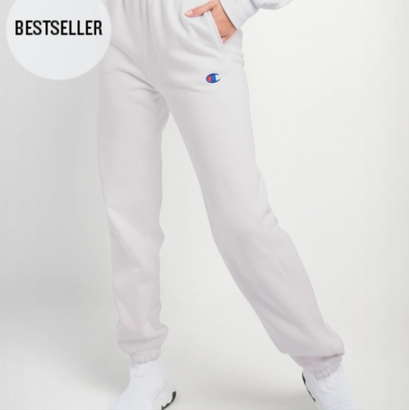 Women's Champion Boyfriend Reverse Weave White Sweatpants Sz Large NWT - Picture 7 of 8
